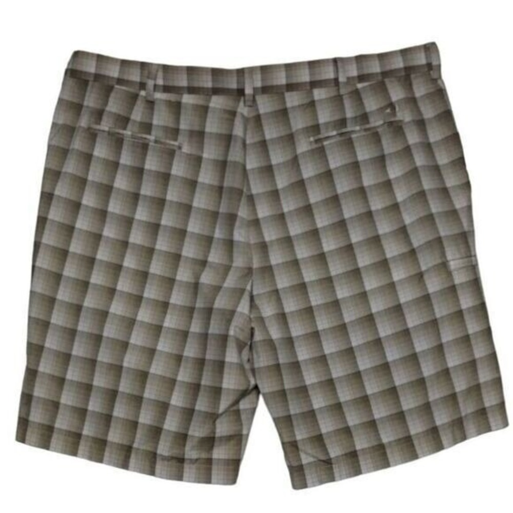 Grand Slam Performance Plaid Golf Shorts Men's Size 42 Gray Flat Front Stretch - Picture 3 of 11